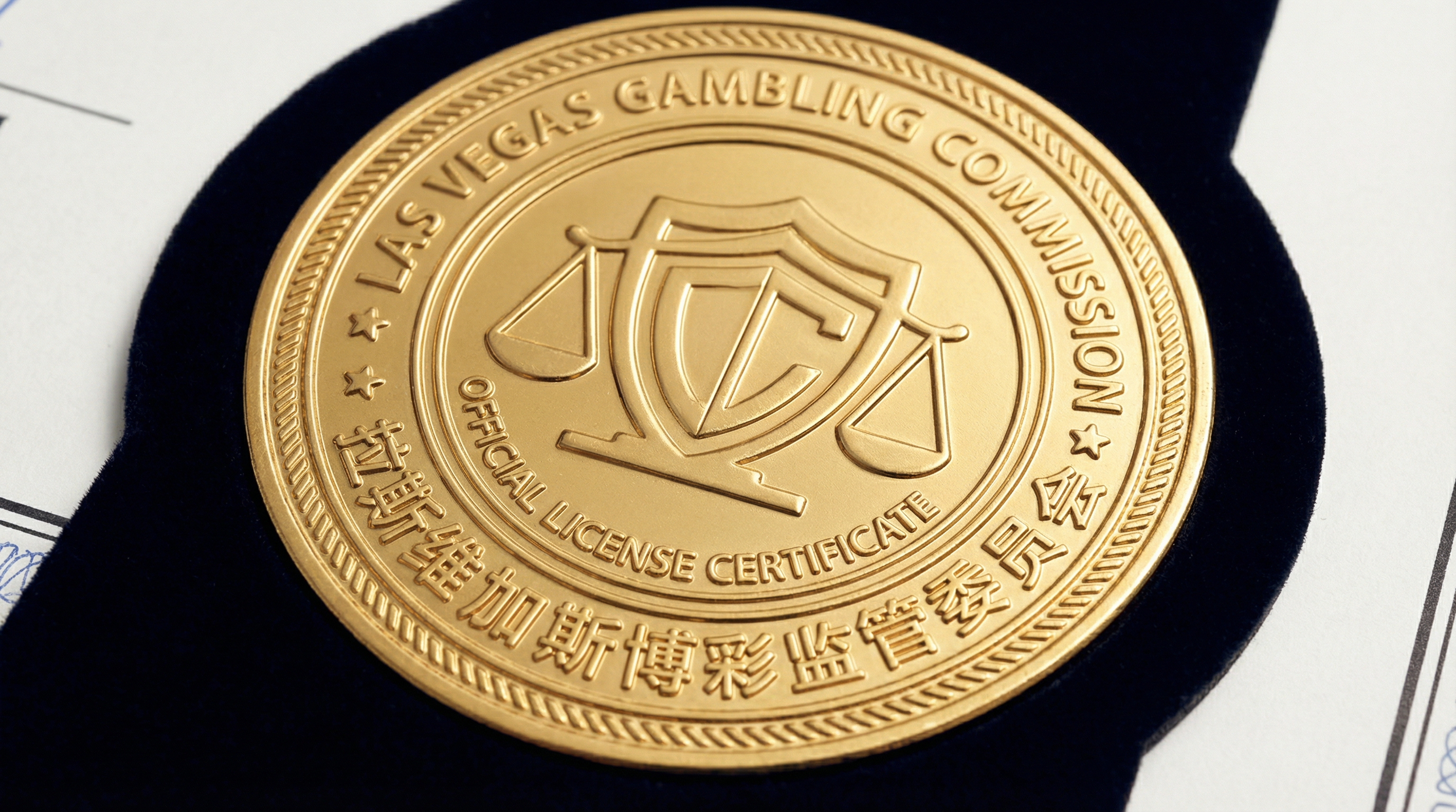 拉斯维加斯博彩监管委员会官方牌照徽章