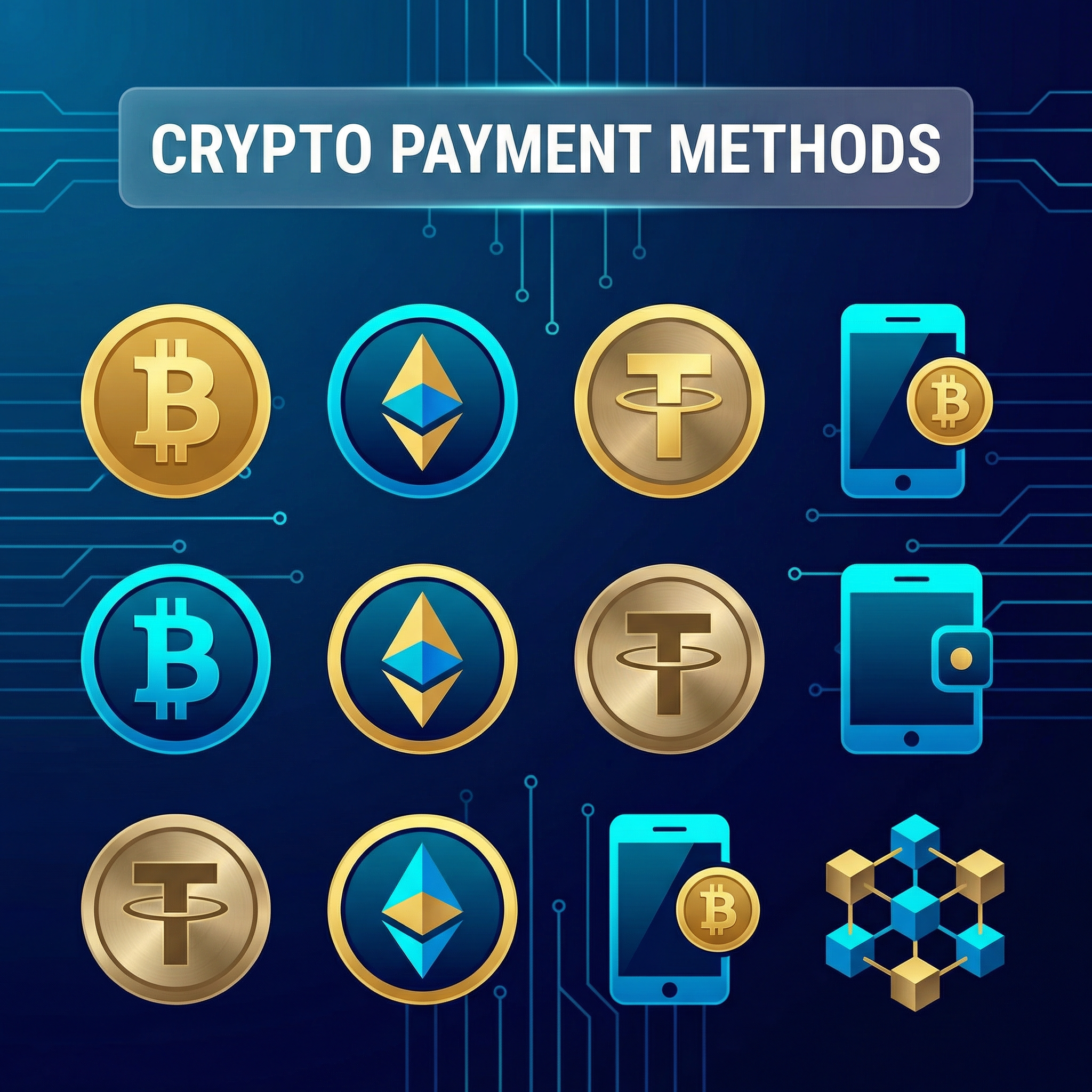 加密货币支付方式包括比特币以太坊USDT